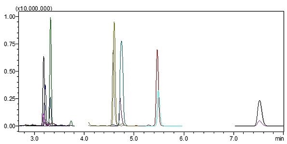 七种脂溶性维生素质量色谱图